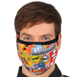masque de  protection bandes dessinées