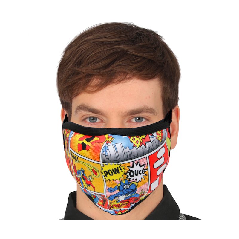 masque de  protection bandes dessinées