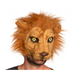 masque lion peluche